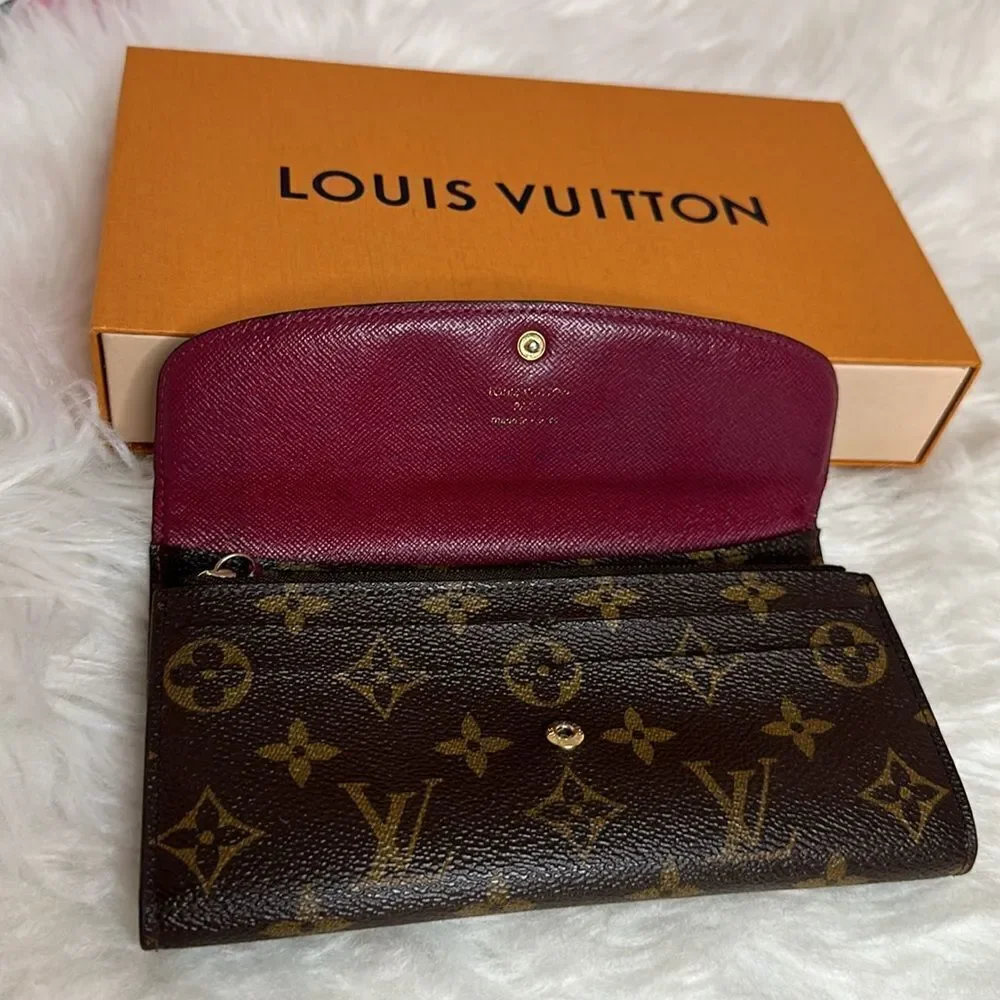 💯Authentic Louis Vuitton Emilie Monogram Long Wallet🍀